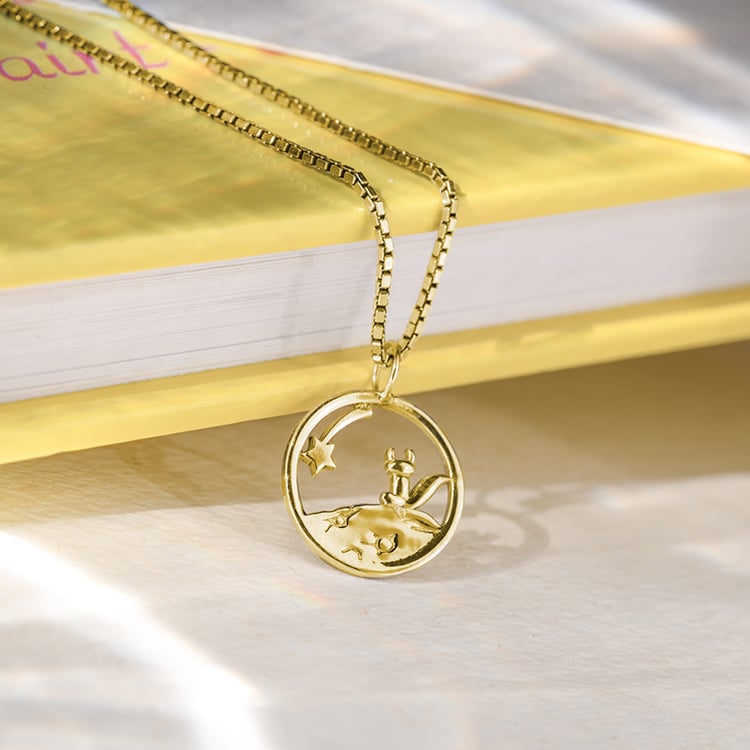 Set von Silbernen Geschnitzte Halsketten Kleiner Prinz 141932