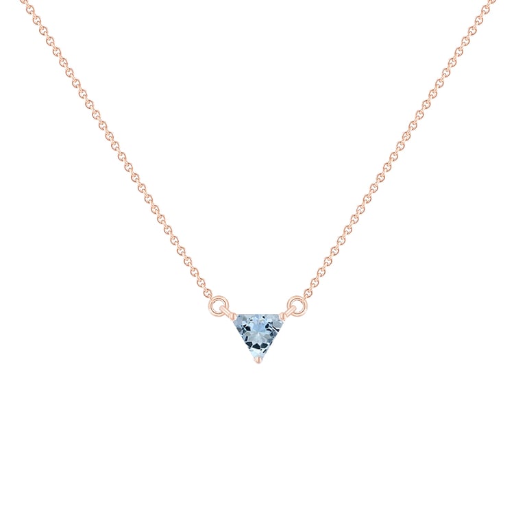 Minimalistische Halskette mit Aquamarin Modu 134733