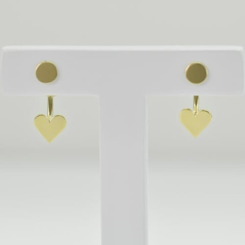 Goldene Ohrringe mit Herz 2 in 1 Arral