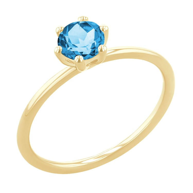 Verlobungsring mit Schweizer Topas Birdie 151029