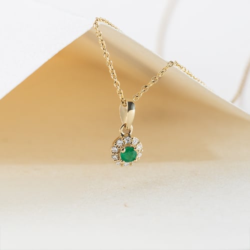 Schmuckset mit Smaragden und Diamanten aus Gold Kimber