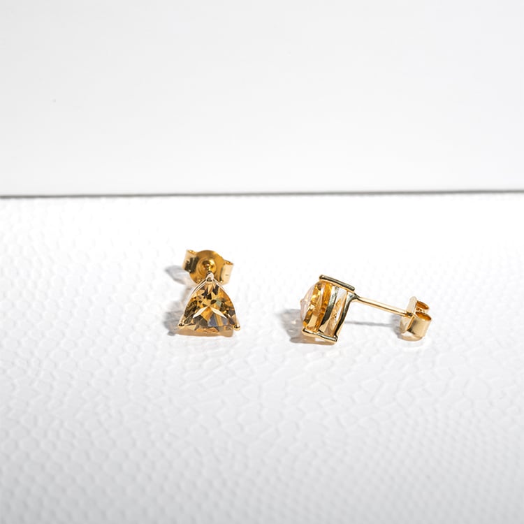 Silberne Ohrstecker mit Citrinen Nellie 123866