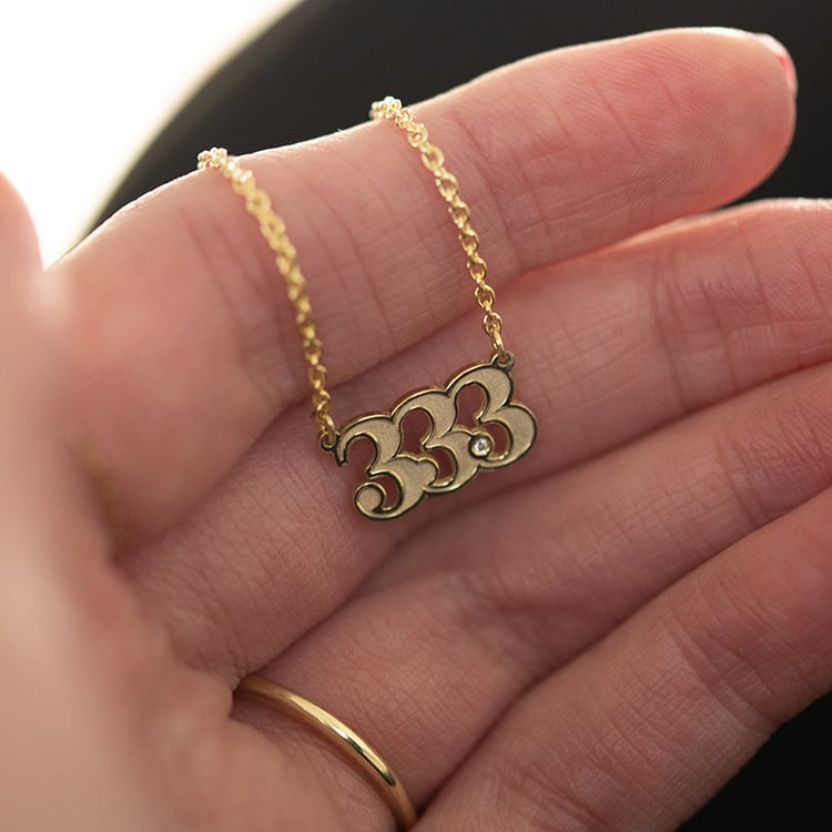 Halskette mit Diamanten Engelszahlen 134238