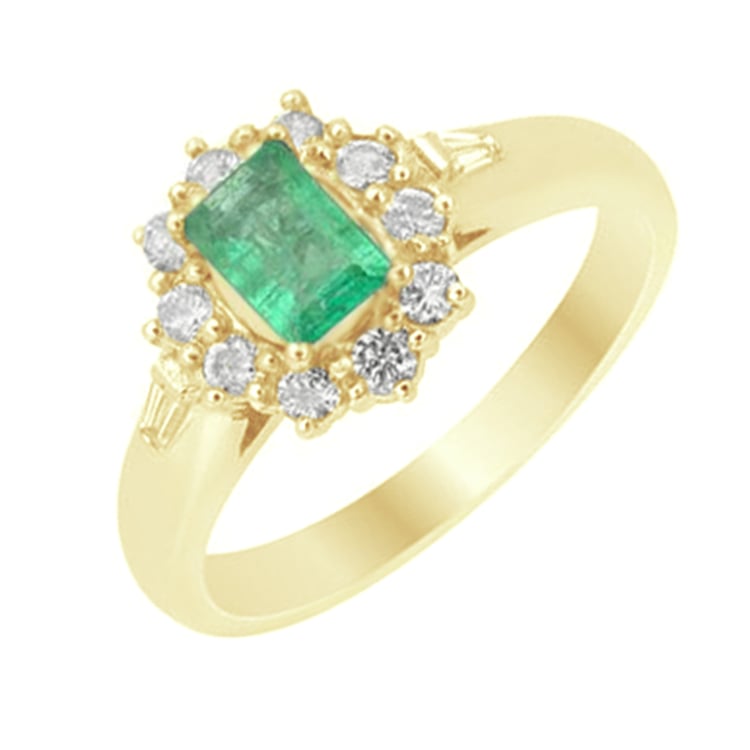 Ring mit Smaragd und Diamanten Firaki 104524