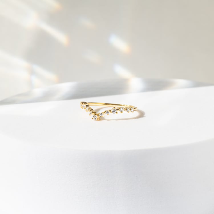 Eternityring in V-Form mit Diamanten Kenzie 141750