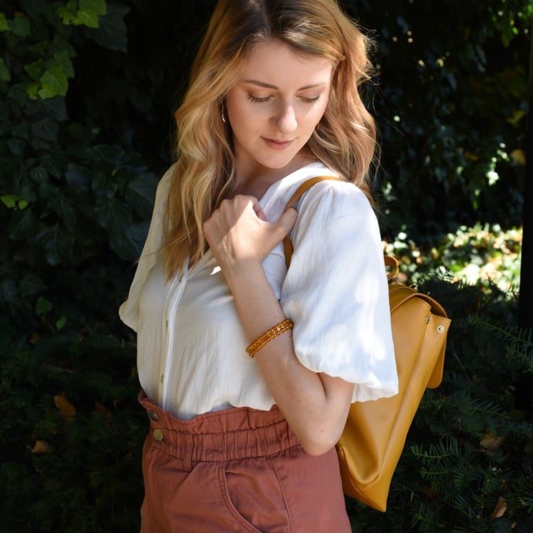 Armband in Silber Bernstein auf der Dame 65833