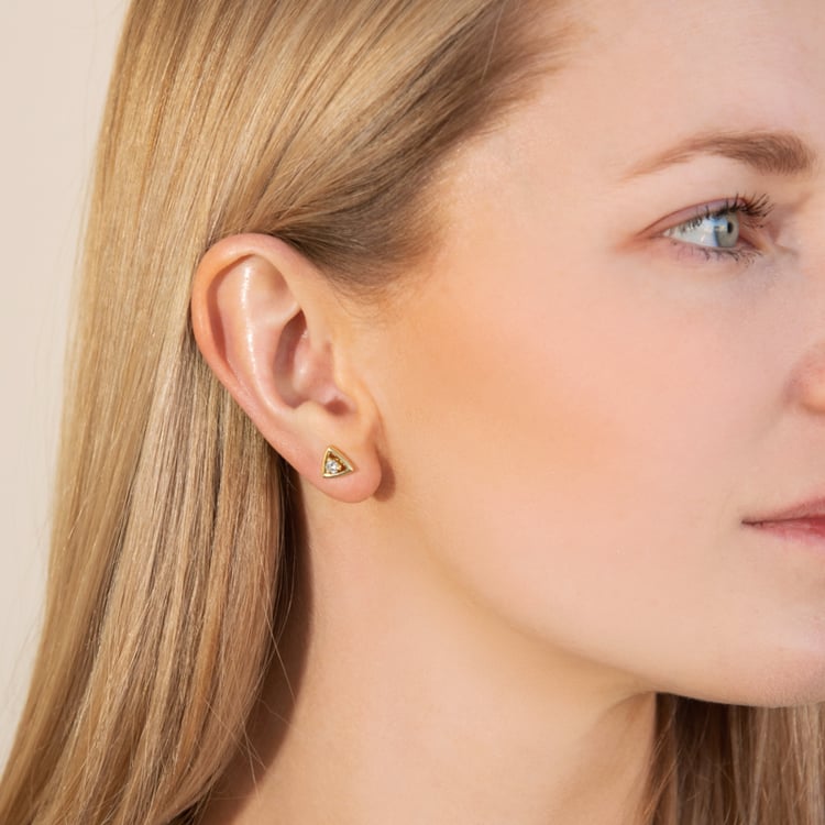 Dreieckige Ohrstecker 2in1 mit Lab Grown Diamanten Macie 99336