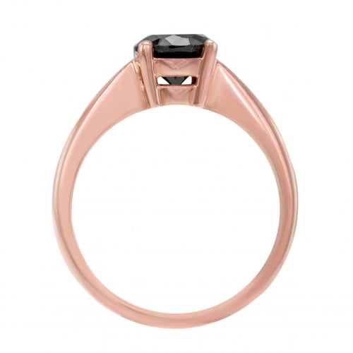 Verlobungsring aus Gold mit schwarzem Diamant Remmey