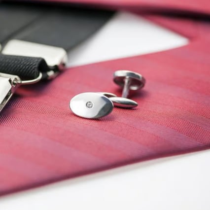 Silber-Manschettenknöpfe mit Diamanten Obert