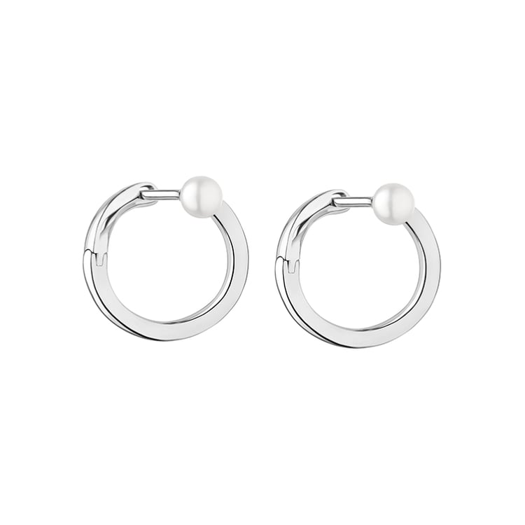 Minimalistische Ringohrringe mit Perlen Amelie