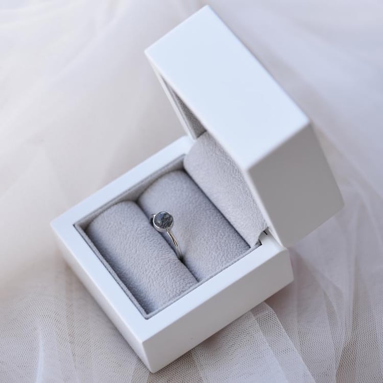 Minimalistischer Goldring mit Rutilquarz Stowy 52346