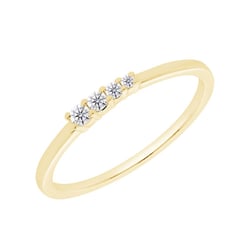 Minimalistischer Goldring mit Diamanten Arne