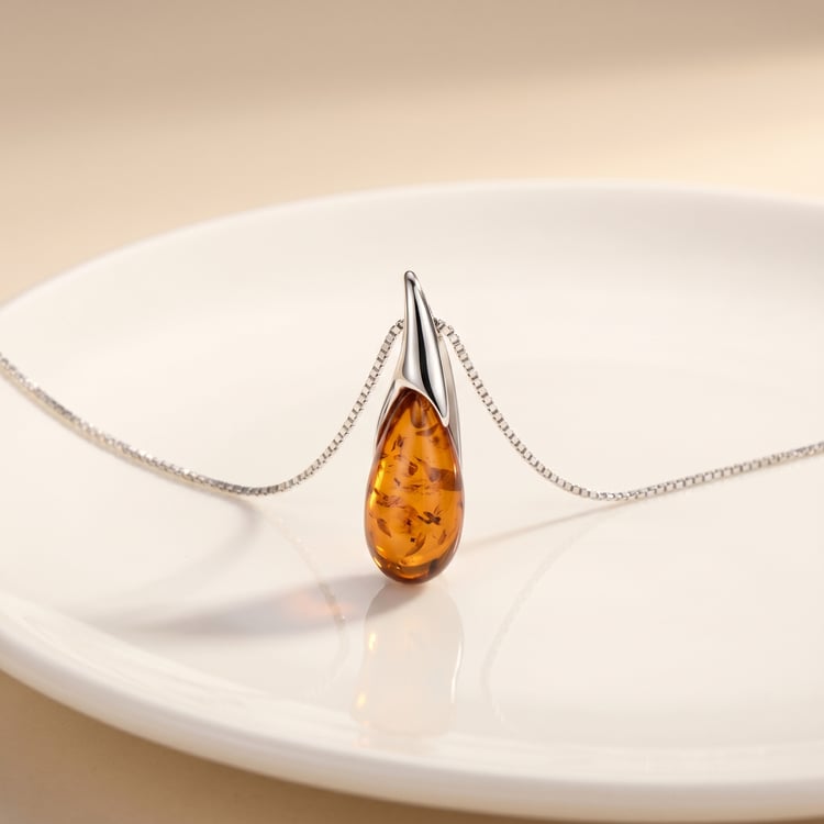 Silberanhänger mit Bernstein Mara 166739