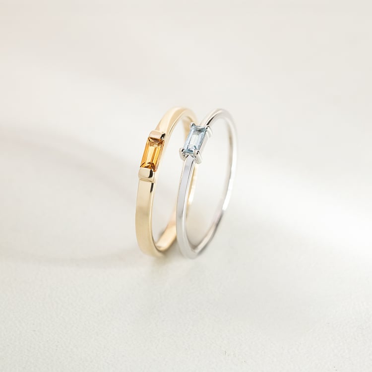 Minimalistischer Ring mit Aquamarin Koos 147844