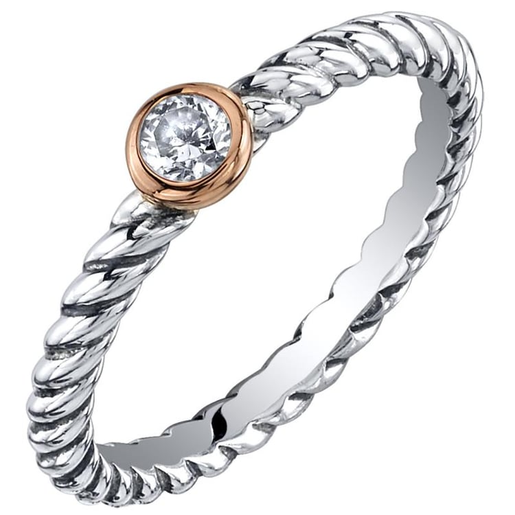 Silberner Ring mit Zirkonia