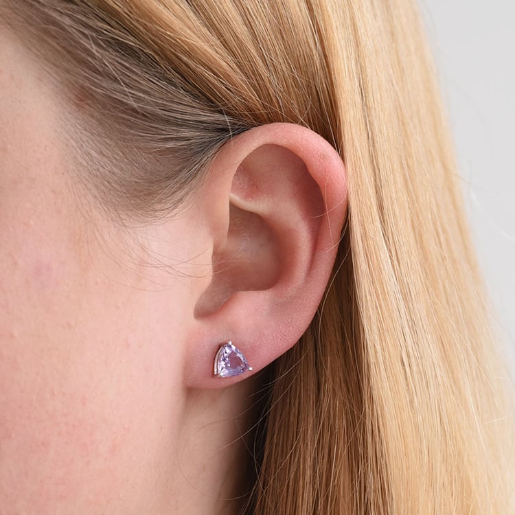 Silberne Ohrringe mit Amethysten Nellie 78718