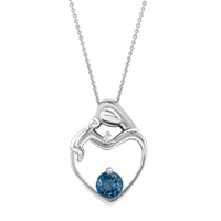 Anhänger Mutter und Kind mit Topas und Diamanten Ella