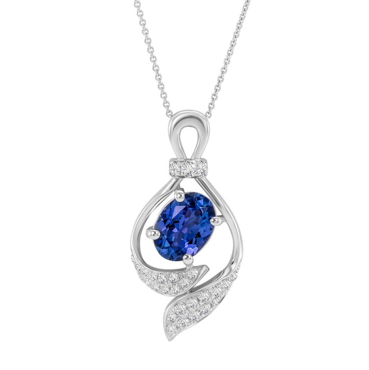 Halskette aus Gold mit Tansanit