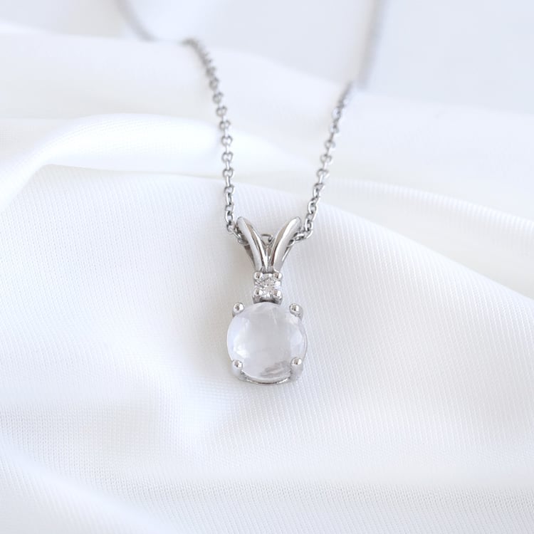 Anhänger aus Gold mit Mondstein und Diamant Timotei 80520