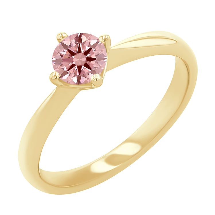 Verlobungsring mit einem zertifizierten fancy rosa Lab Grown Diamanten Mahiya 125035