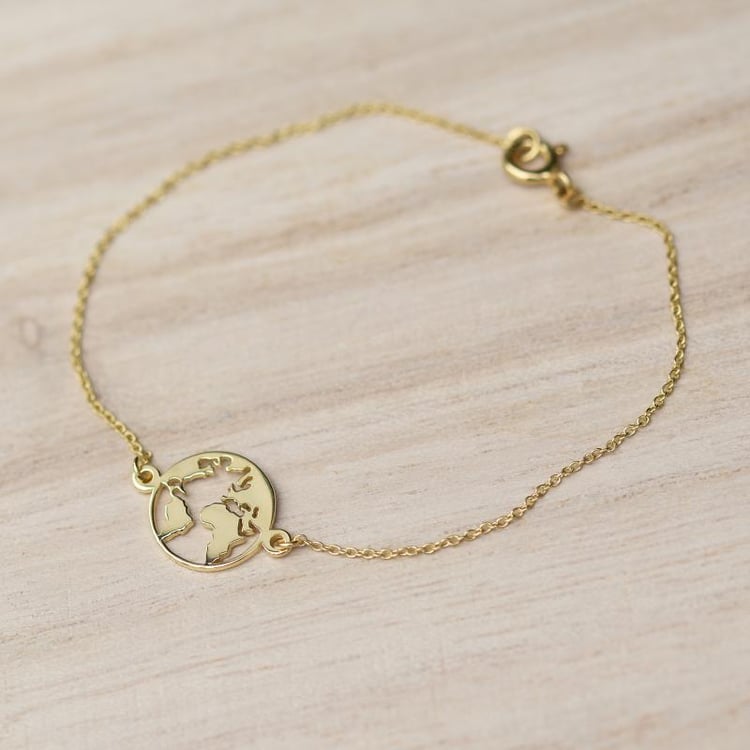 Minimalistisches Armband mit Weltkarte Earth 46682