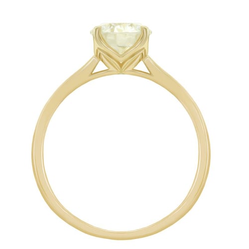 Solitär Verlobungsring mit Moissanit und Diamant Hleene
