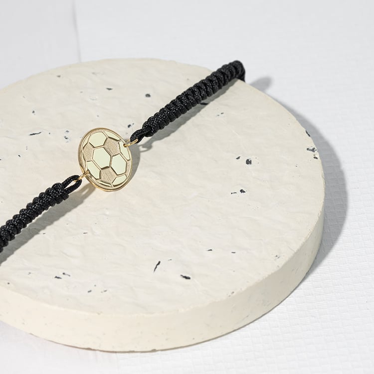String-Armband Ball mit Gravur Ihrer Wahl Football 124663