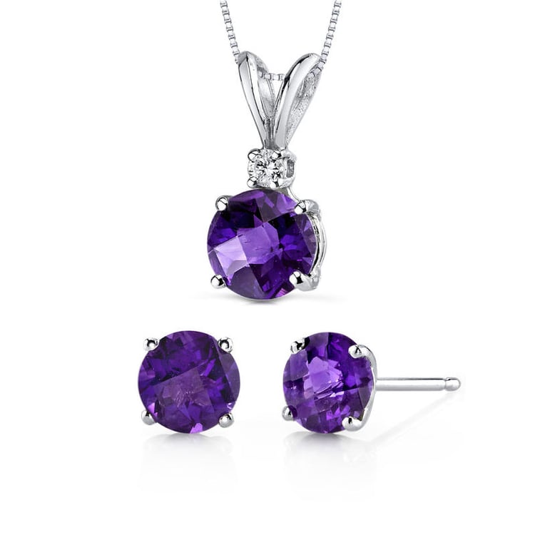 Goldene Kollektion mit Amethysten und Diamanaten Patricia 9667