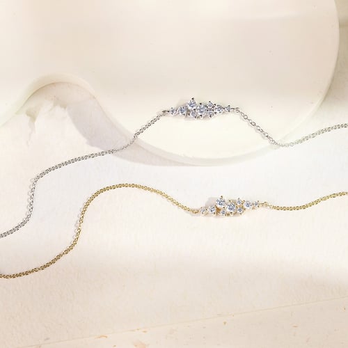 Minimalistisches cluster Armband mit Lab Grown Diamanten Lucy