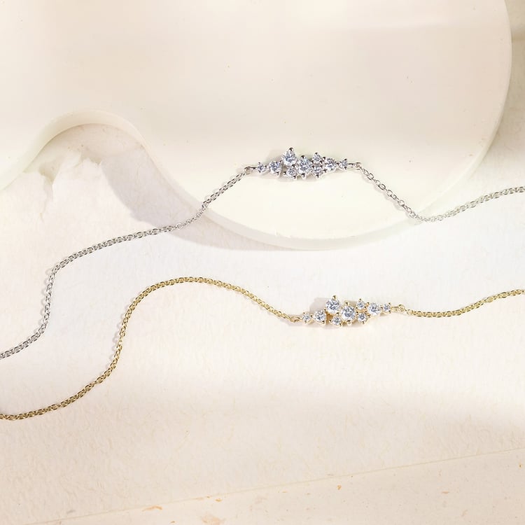 Minimalistisches cluster Armband mit Lab Grown Diamanten Kianna 161343