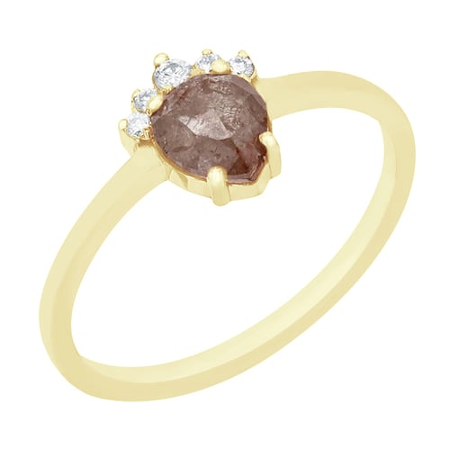 Verlobungsring mit einem Salt and Pepper Diamanten Ange