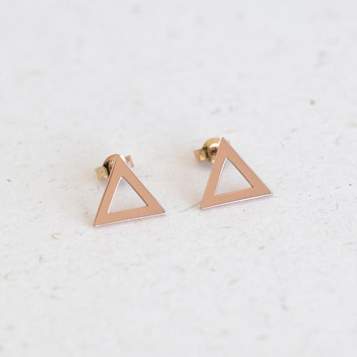 Goldene maxi Dreieck-Ohrringe Beli