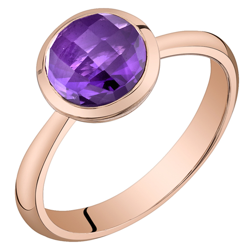 Ring aus Roségold mit Amethyst Pitie