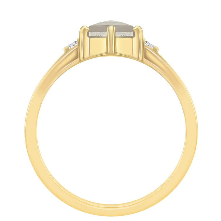 Ring mit hexagon Salt and Pepper Diamant Eldrid 45749