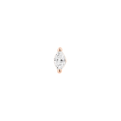 Mini Ohrstecker mit Lab Grown Diamant in Marquise Form Blues