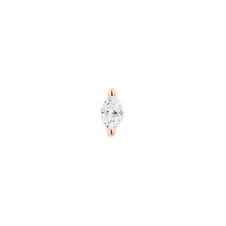 Mini Ohrstecker mit Lab Grown Diamant in Marquise Form Blues 144518