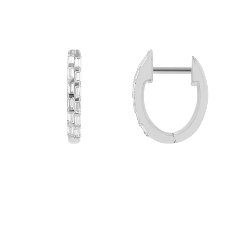 Runde Ohrringe mit Baguette-Diamanten Hamish 111019