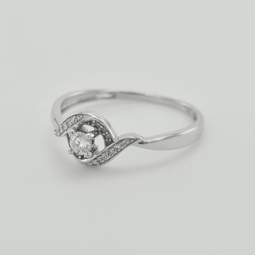 Romantischer Silberring mit Lab Grown Diamanten Nurisa