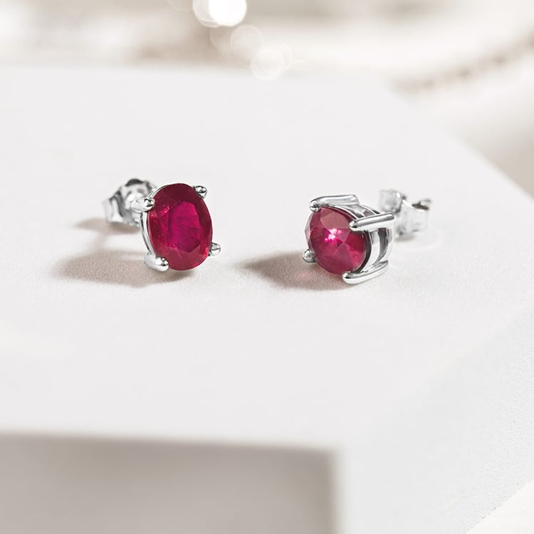 Rubinohrringe aus 750er Gold Deepti 153873