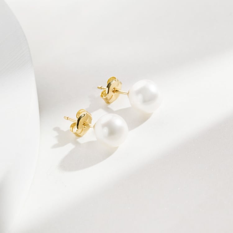 Perlenohrringe aus Gold Abira 165676