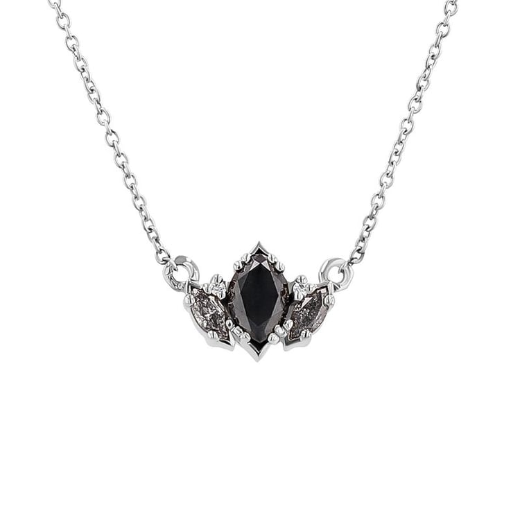 Halskette mit Salt and Pepper Diamanten in Marquise Form Everline 126860
