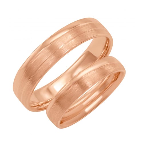 Goldene Eheringe mit zartem Relief Riola