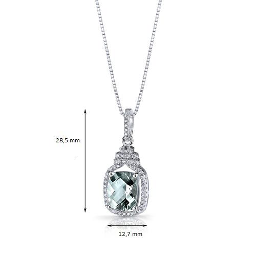 Halskette aus Silber mit Amethyst 8288