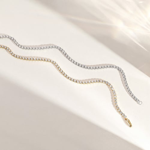 Goldenes Tennisarmband mit Lab Grown Diamanten Shimayra