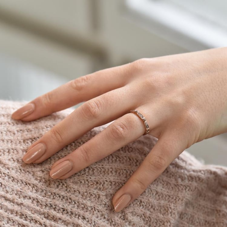 Memoire Ring aus Gold mit Champagner Diamanten Salome 39691