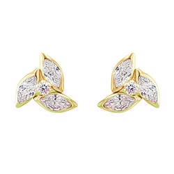 Goldene Ohrstecker mit Zirkonia Marina