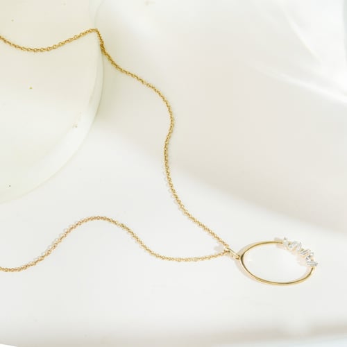Anhänger aus Gold mit Diamanten Rosie
