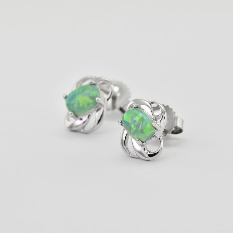 Silberne Opalohrringe Sanvali 28290