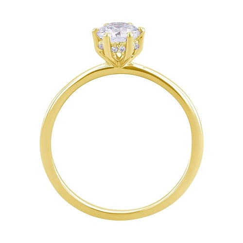 Verzierter Verlobungsring mit Diamanten Donia