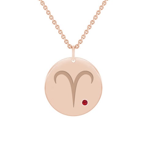 Widder Sternzeichen Anhänger Rosegold 59959